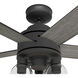 Lochemeade 52 inch Matte Black with Dark Gray Oak/Matte Black Blades Ceiling Fan