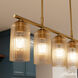 Beverly Glen 5 Light 36.5 inch Luxe Gold Linear Chandelier Ceiling Light, Medium