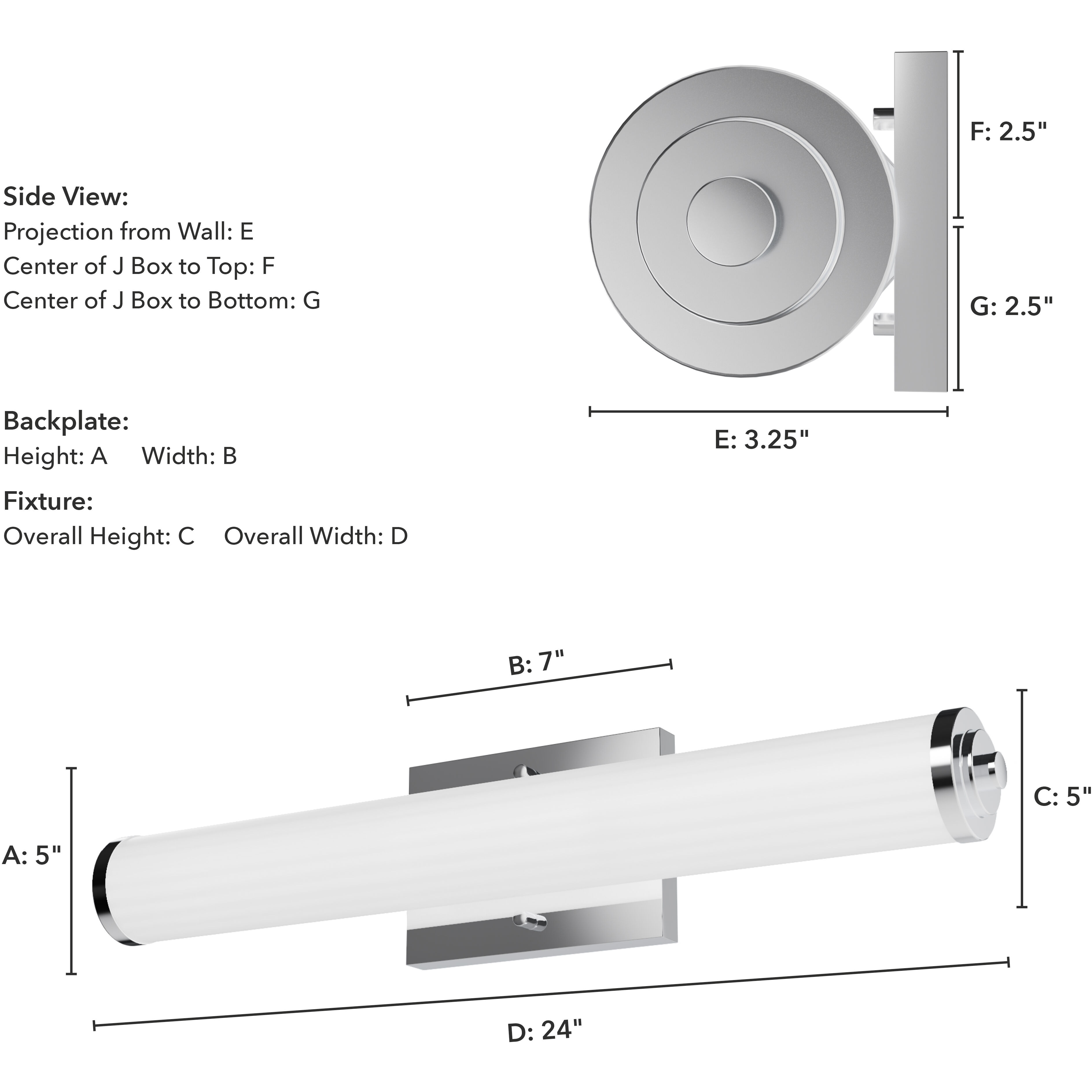 Holly Grove 2 Light 24 inch Chrome Vanity Light Wall Light, Medium