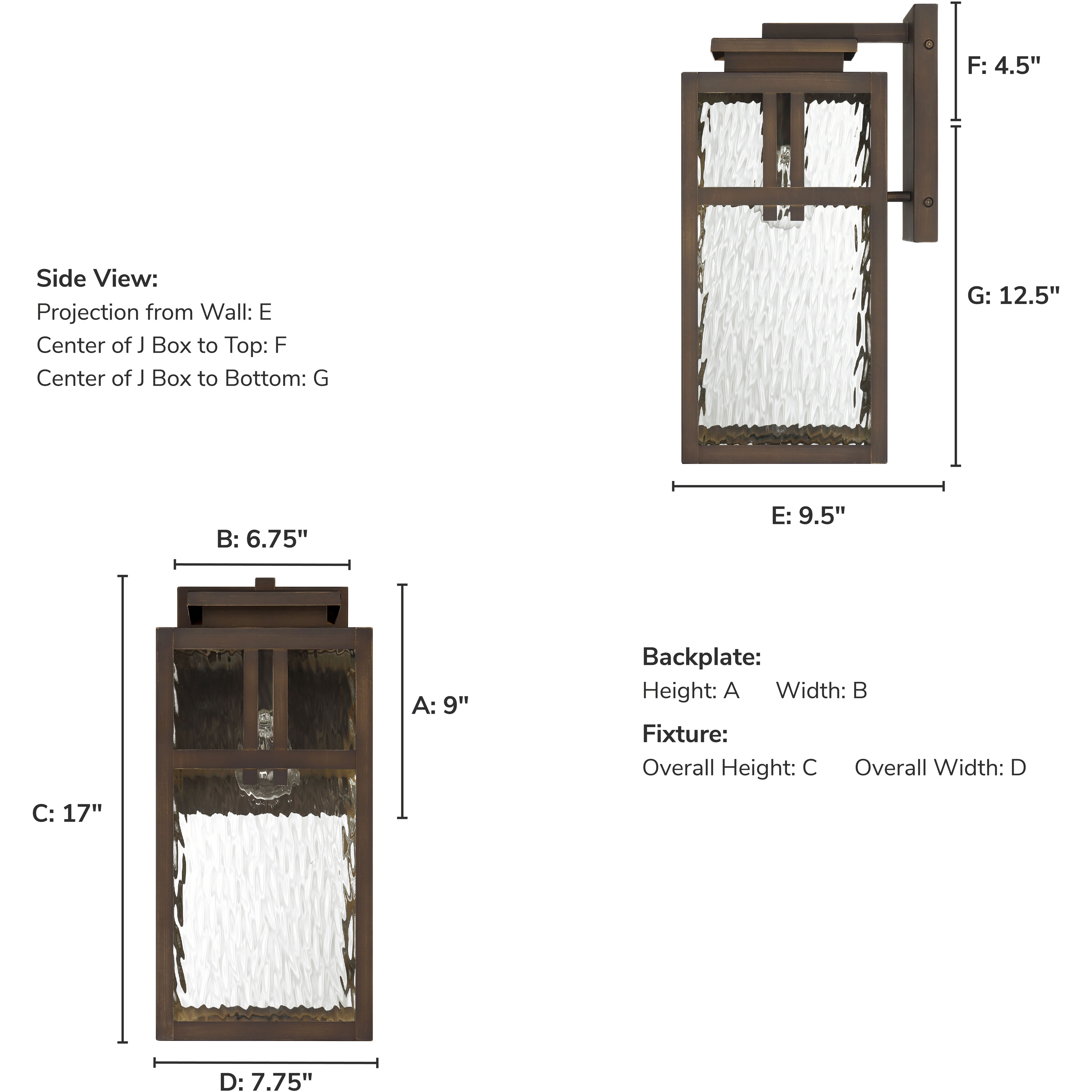 Aspenbrook 1 Light 17 inch Matte Bronze Outdoor Wall Light, Large