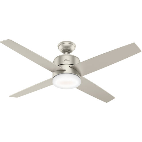 Advocate 54 inch Matte Nickel with Matte Nickel/Natural Wood Blades Ceiling Fan 
