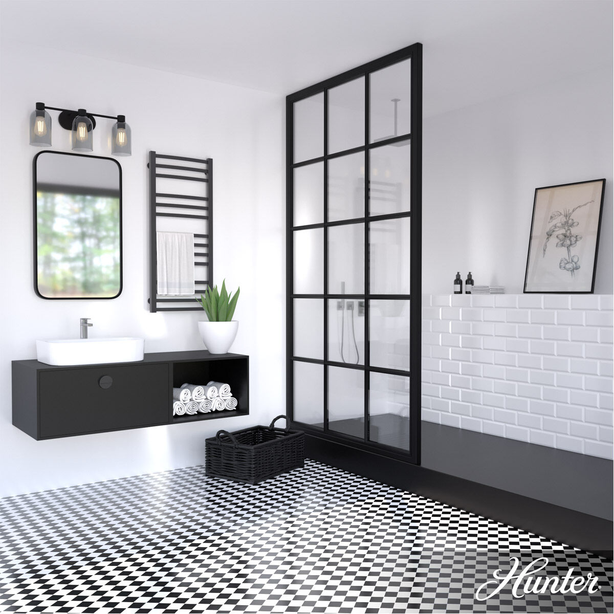 Lochemeade 3 Light 23 inch Natural Iron Vanity Light Wall Light