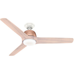 Norden 54 inch Satin Copper with Blush Featherwood Blades Ceiling Fan