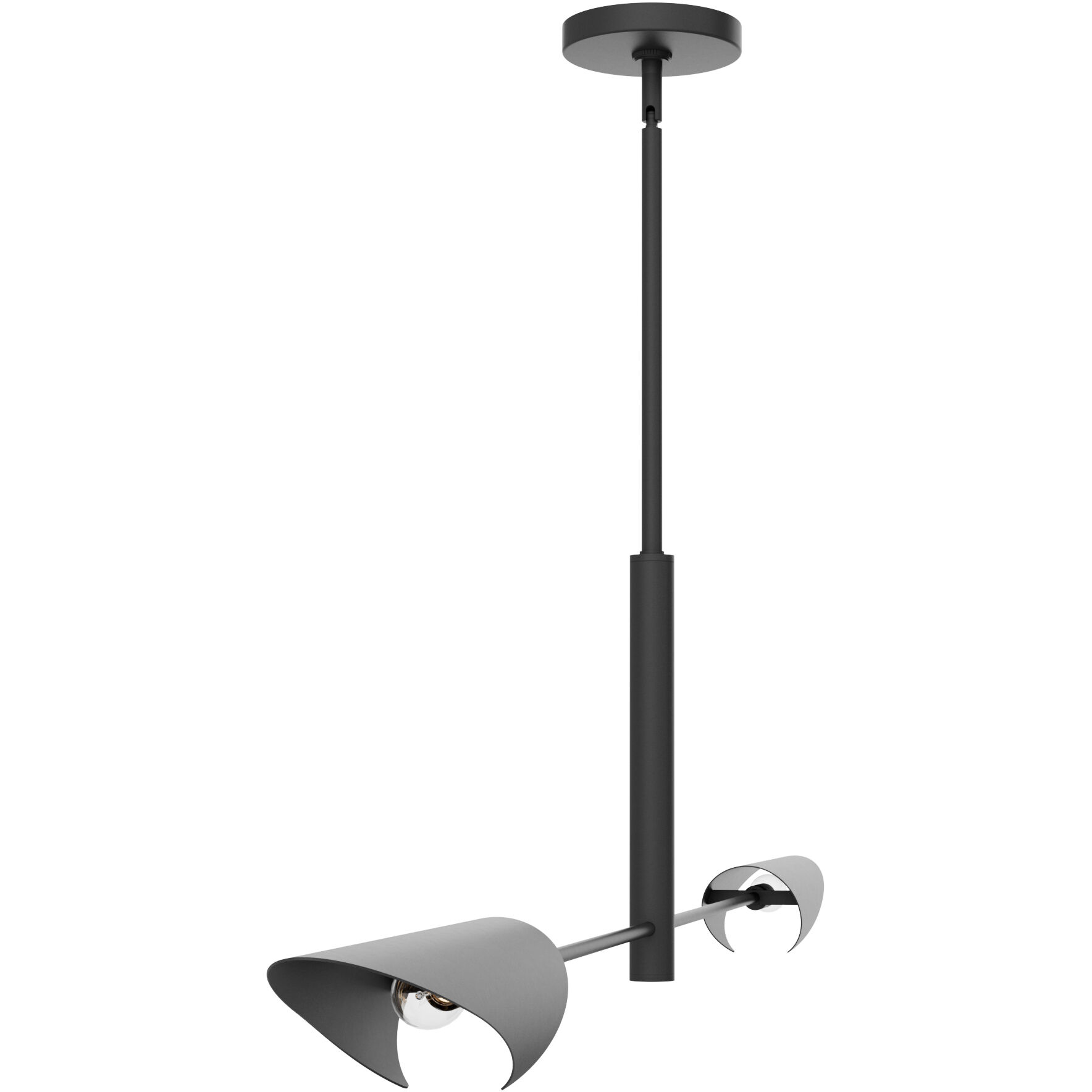 Merian 2 Light 65.5 inch Matte Black Linear Chandelier Ceiling Light, Extra Large