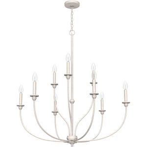 Southcrest 9 Light 36 inch Distressed White 2-Tier Chandelier Ceiling Light
