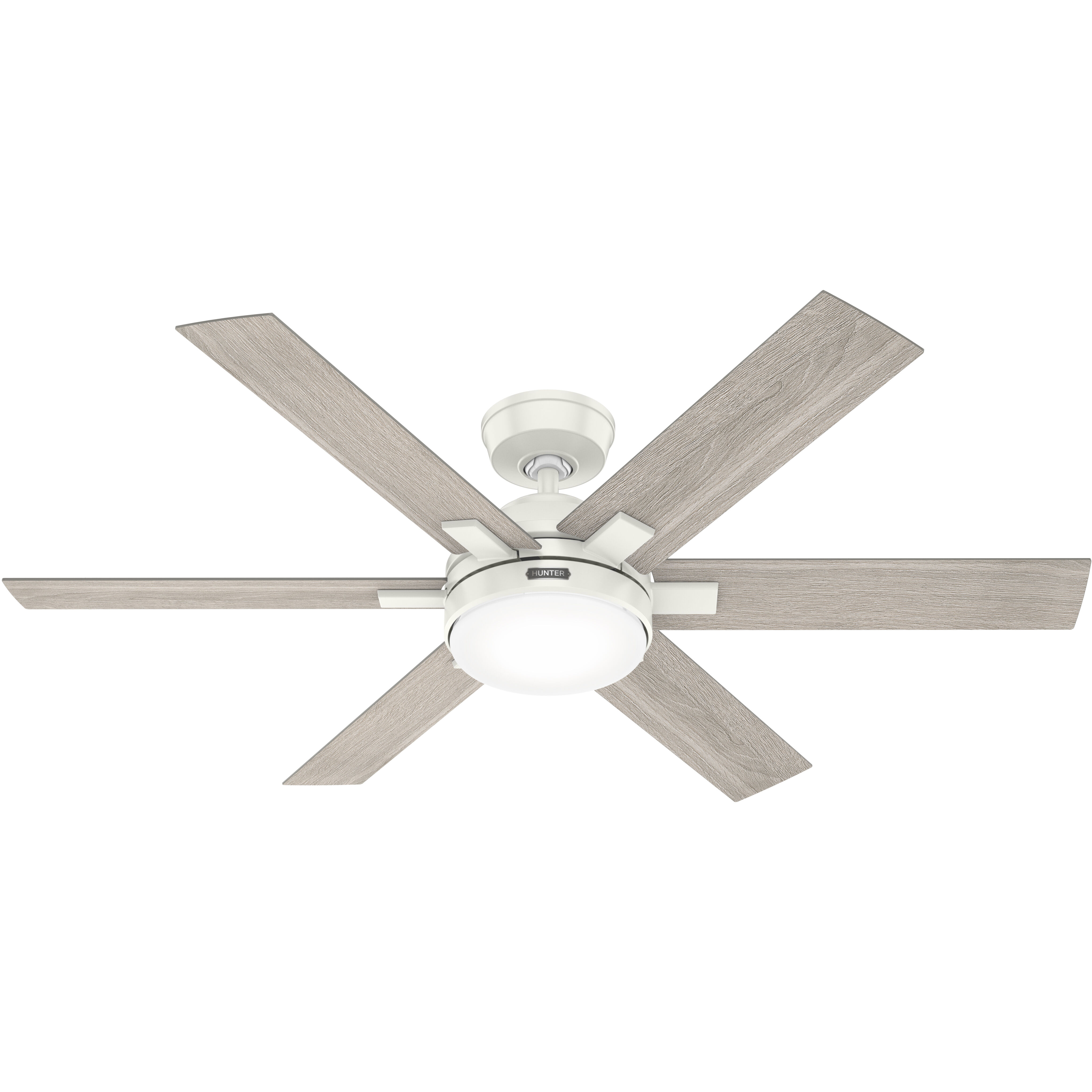 Georgetown 52 inch Fresh White with Light Gray Oak Blades Ceiling Fan