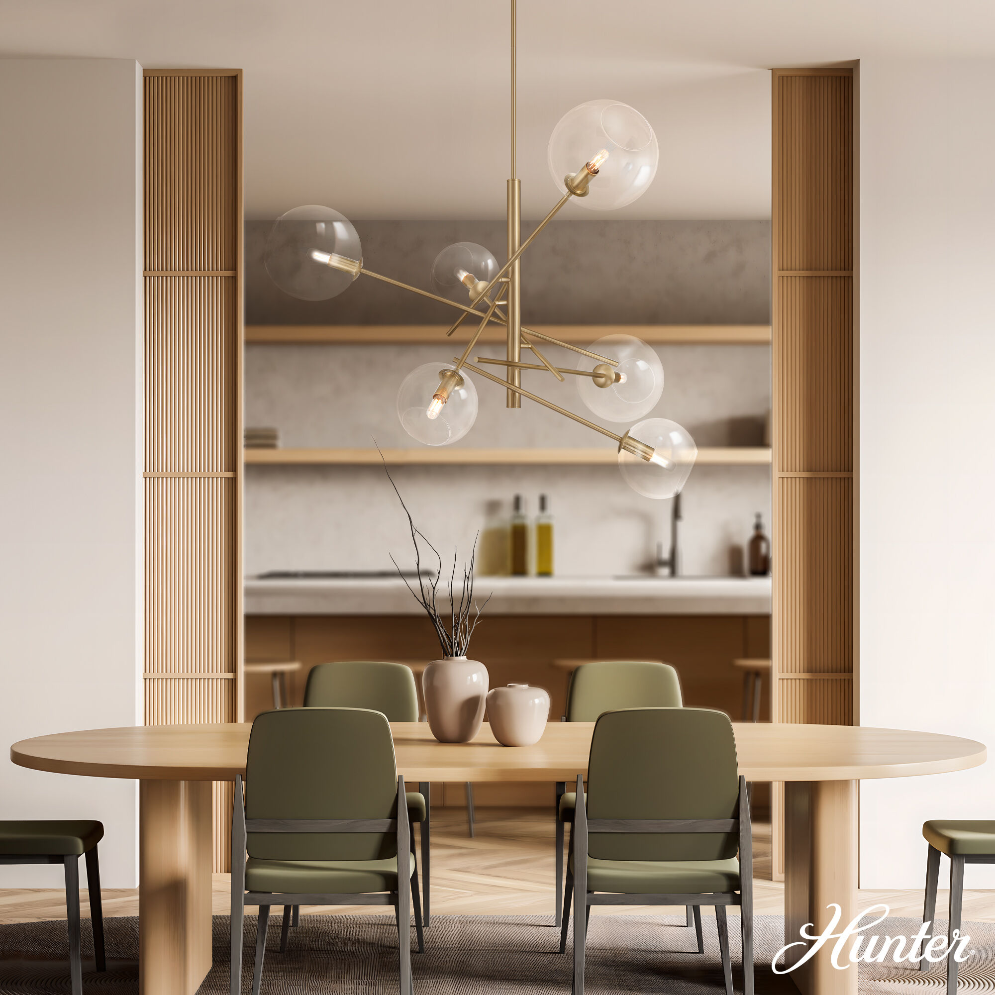 Farling 6 Light 44 inch Alturas Gold Chandelier Ceiling Light, Extra Large