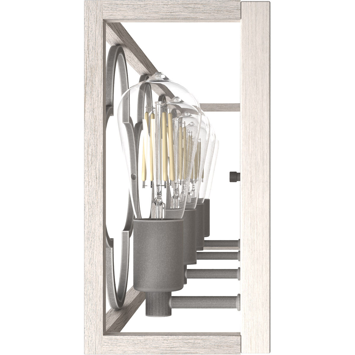 Gablecrest 4 Light 33 inch Distressed White and Painted Concrete Vanity Light Wall Light