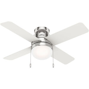 Timpani 44 inch Brushed Nickel with Fresh White Blades Ceiling Fan