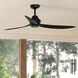 Mazzini 60 inch Matte Black Outdoor Ceiling Fan