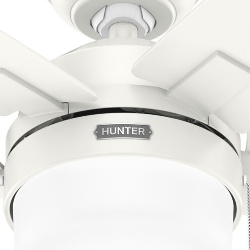 Anisten 44 inch Fresh White with Fresh White/Light Oak Blades Ceiling Fan