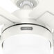 Anisten 44 inch Fresh White with Fresh White/Light Oak Blades Ceiling Fan