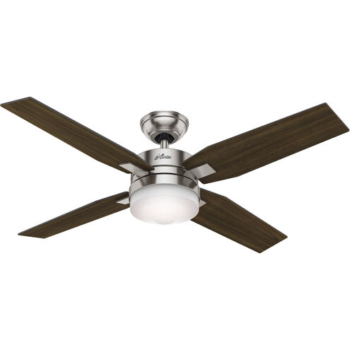 Mercado 50 inch Brushed Nickel with Dark Walnut/Cherry Blades Ceiling Fan