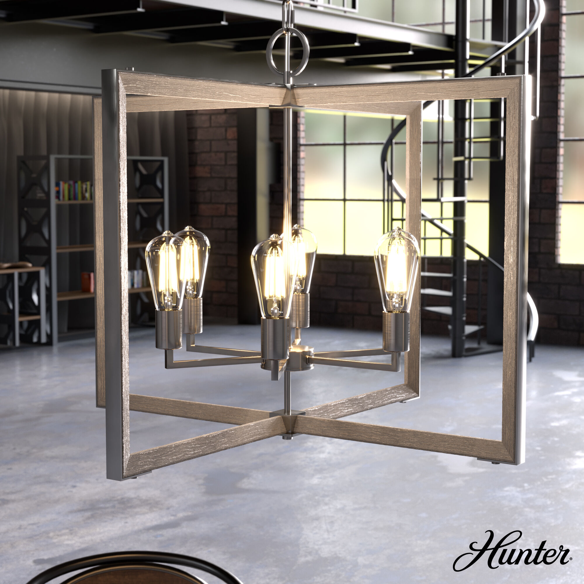 Woodburn 6 Light 30.5 inch Brushed Nickel Pendant Ceiling Light