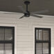 Burton 52 inch Matte Black with Dark Gray Oak Blades Outdoor Ceiling Fan