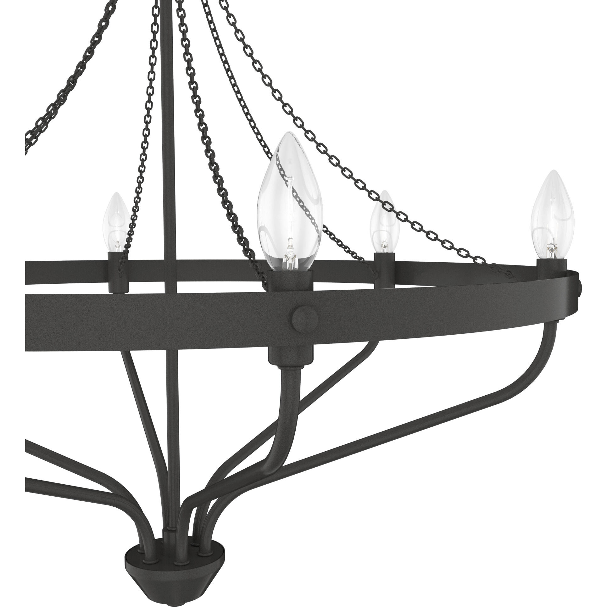 Merlin 6 Light 25 inch Rustic Iron Chandelier Ceiling Light