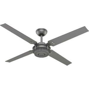 Chronicle 54 inch Matte Silver with Matte Silver/Walnut Blades Outdoor Ceiling Fan