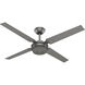 Chronicle 54 inch Matte Silver with Matte Silver/Walnut Blades Outdoor Ceiling Fan