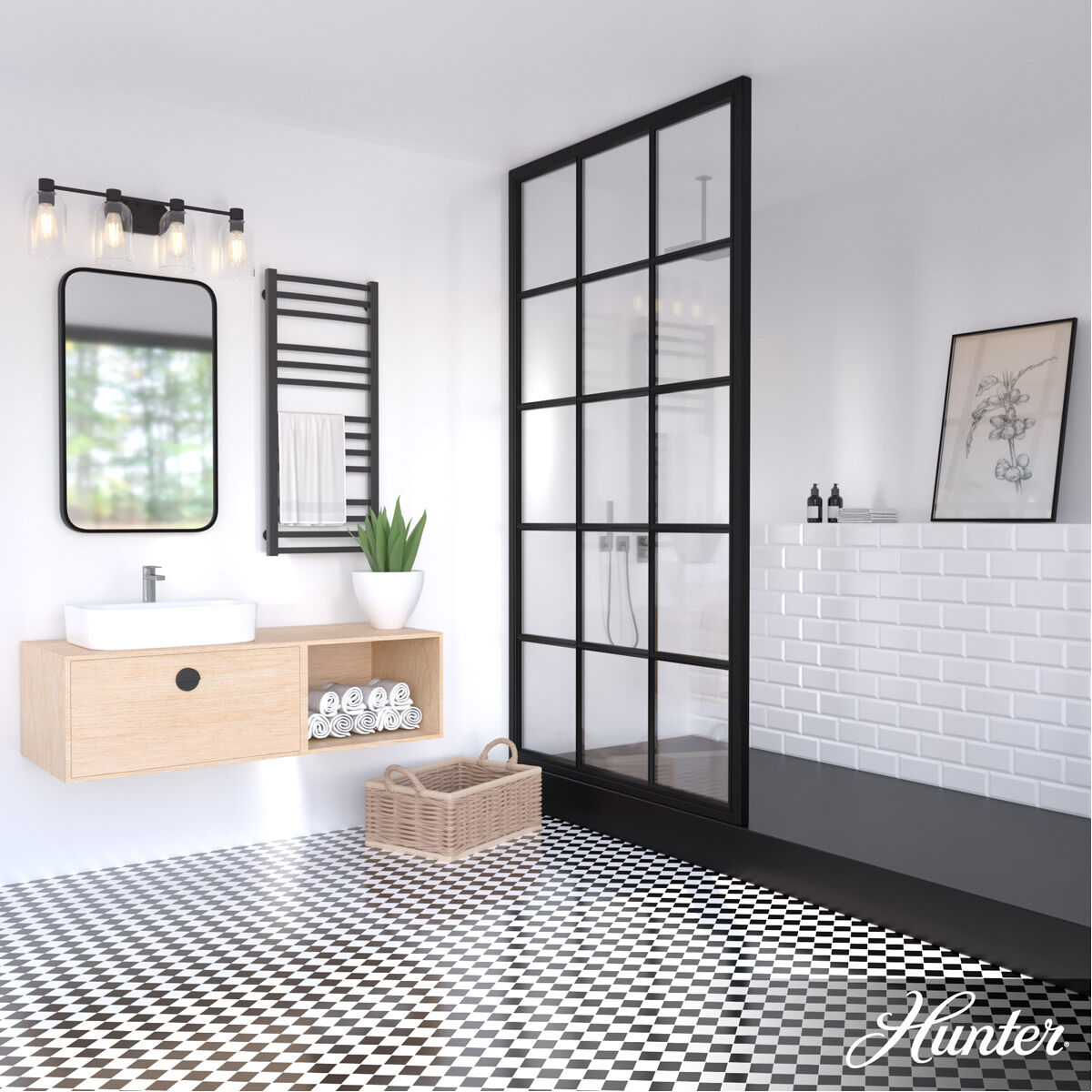 Lochemeade 4 Light 29 inch Noble Bronze Vanity Light Wall Light