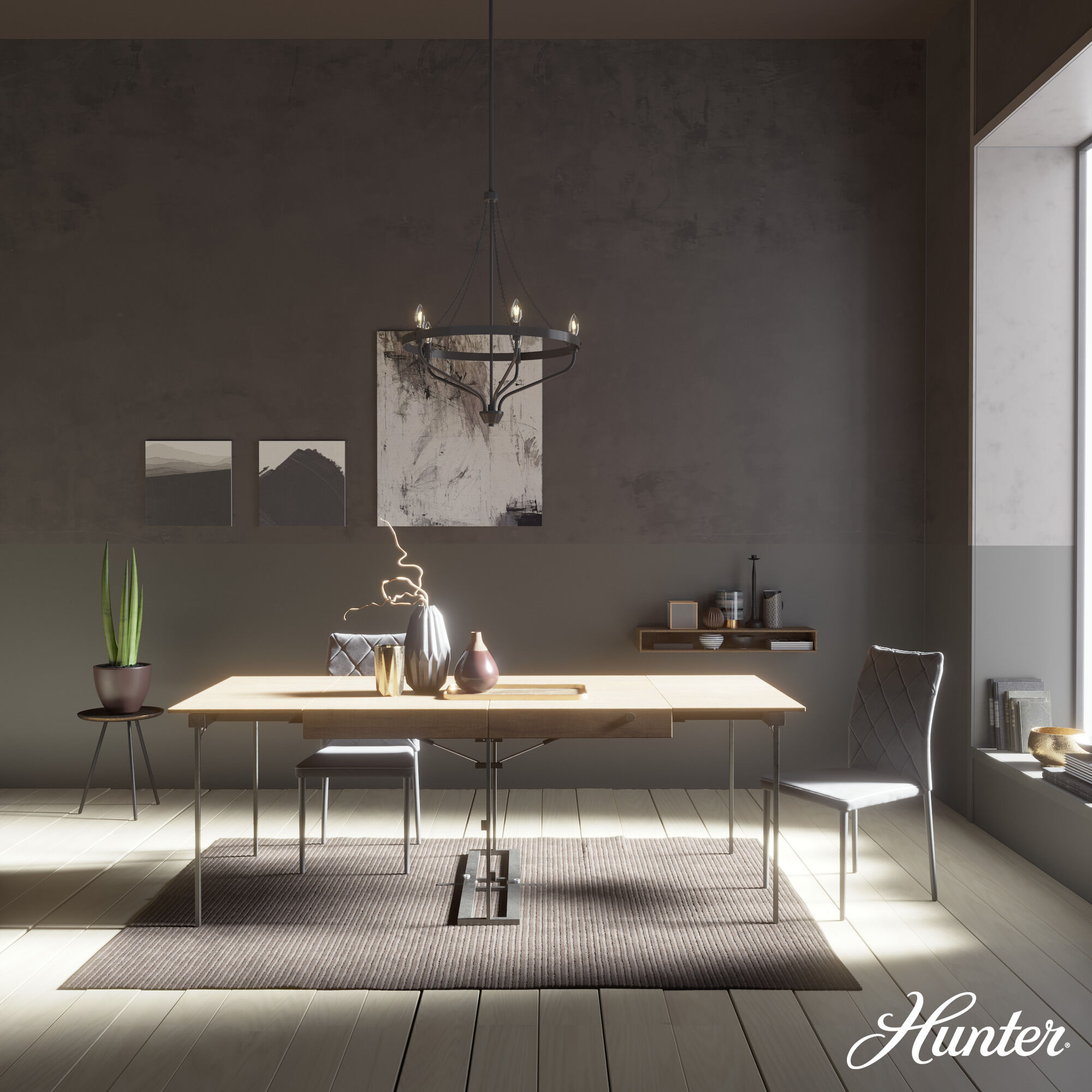 Merlin 5 Light 20 inch Rustic Iron Chandelier Ceiling Light