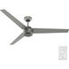 Cassius 60 inch Matte Silver with Matte Silver/Black Willow Blades Outdoor Ceiling Fan