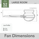 Presto 52 inch Matte Black Ceiling Fan