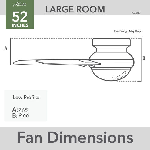 Presto 52 inch Matte Black Ceiling Fan