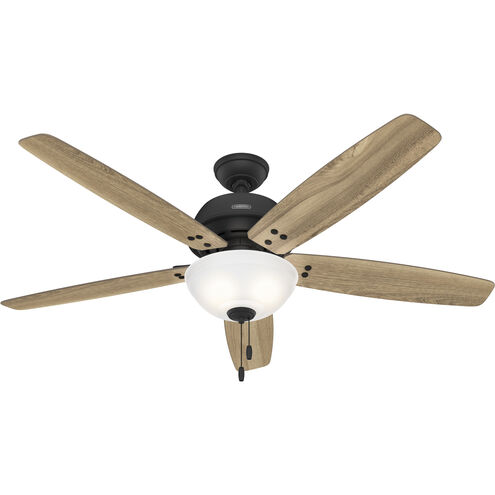 Reveille 60 inch Matte Black with Golden Maple/Stone Blades Ceiling Fan