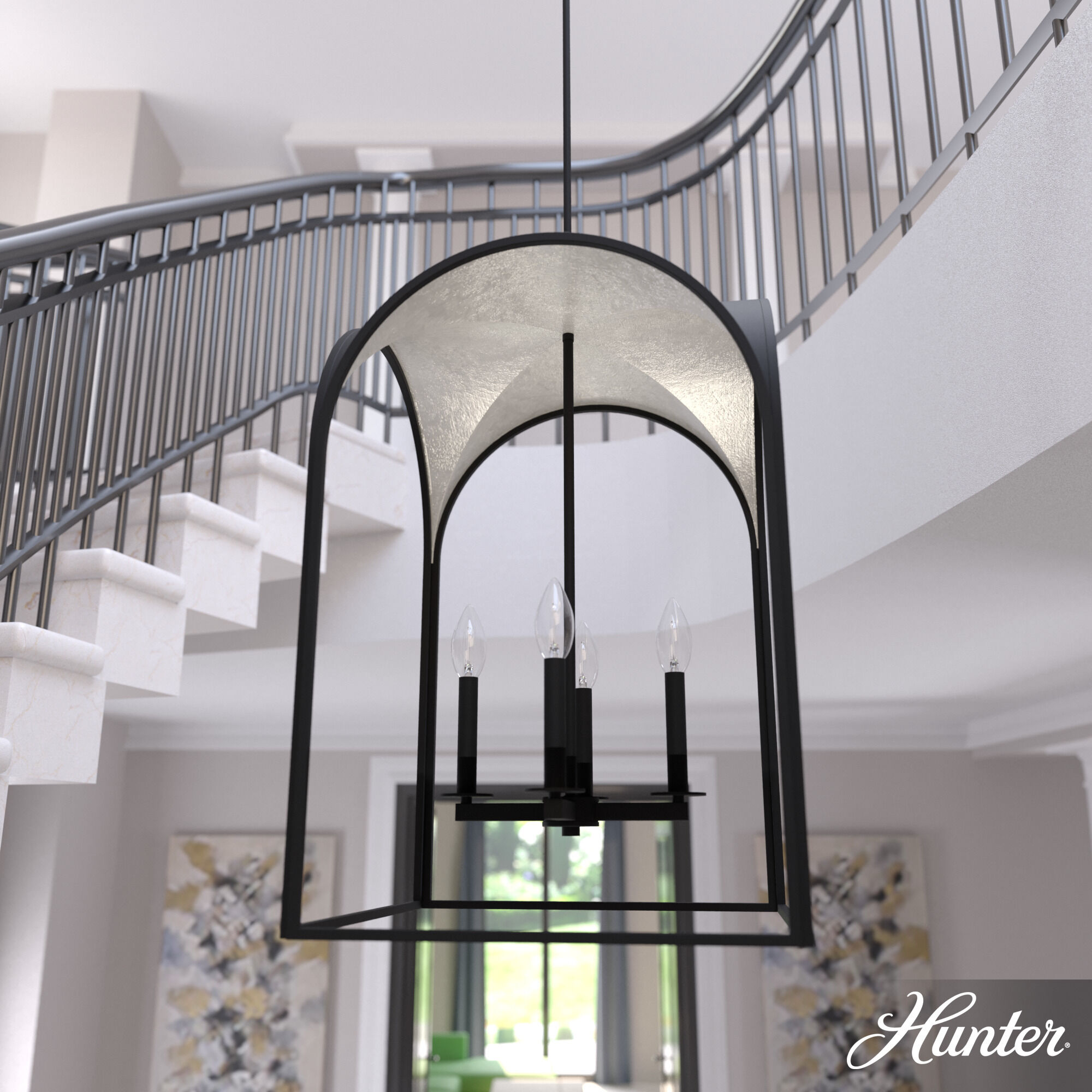 Dukestown 4 Light 19 inch Natural Iron Pendant Ceiling Light