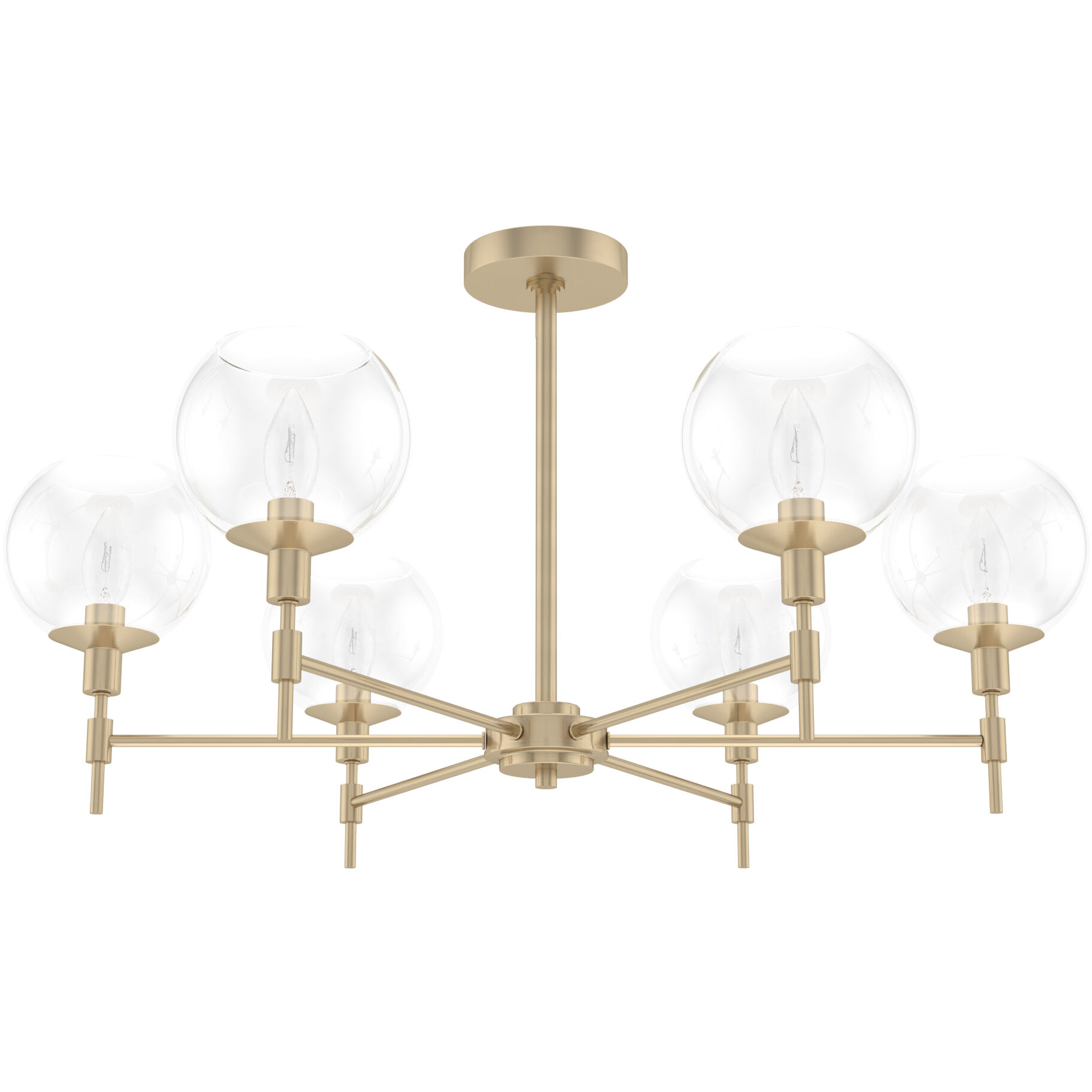 Xidane 6 Light 32 inch Alturas Gold Chandelier Ceiling Light