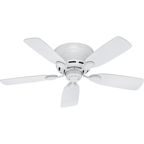 Low Profile 42 inch White with Snow White Blades Ceiling Fan, Low Profile