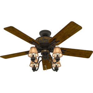Adirondack 52 inch Brittany Bronze with Distressed Cherry Blades Ceiling Fan 