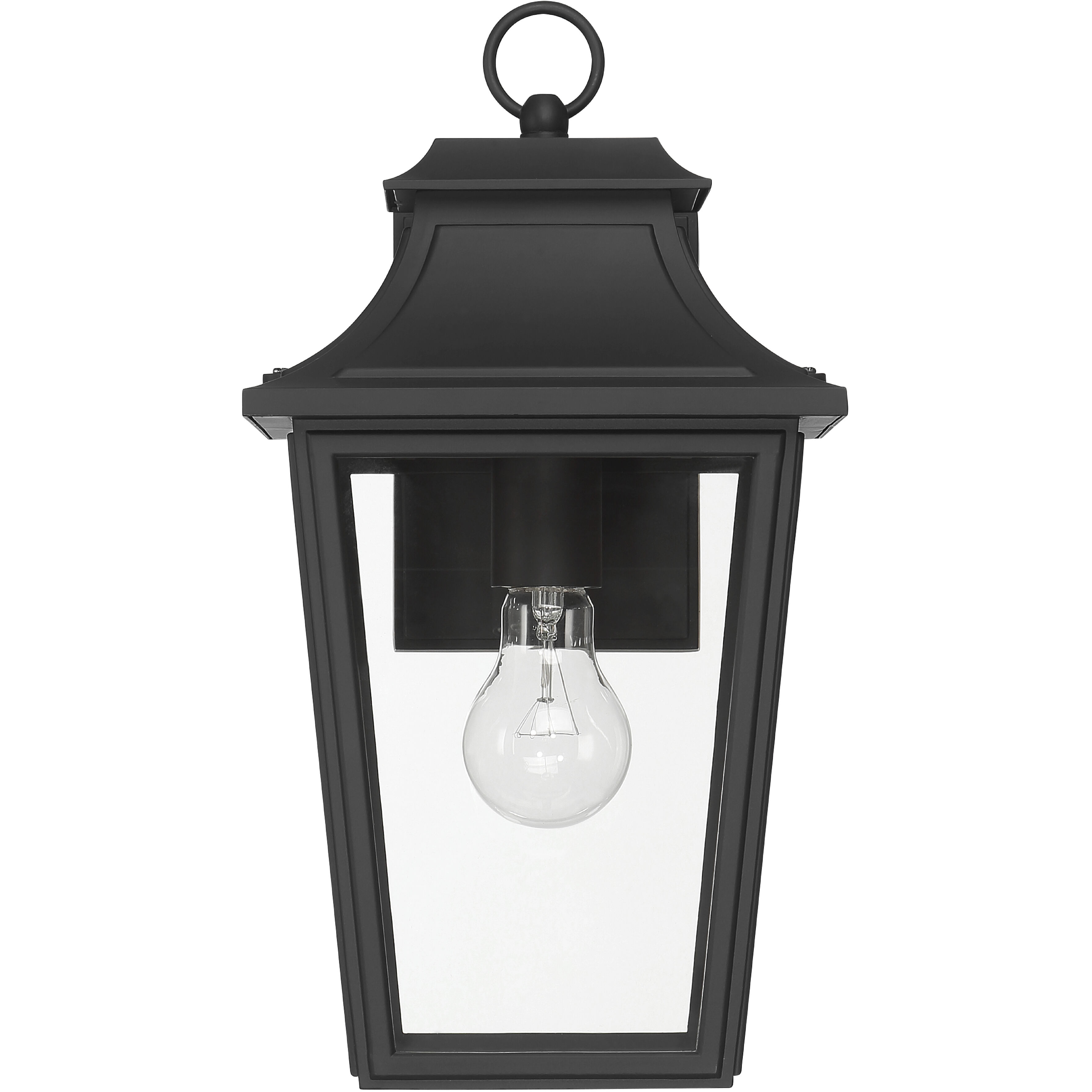 Spring Cove 1 Light 15 inch Matte Black Outdoor Wall Lantern, Medium