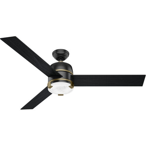 Bureau 60 inch Matte Black with Black Oak/Matte Black Blades Ceiling Fan