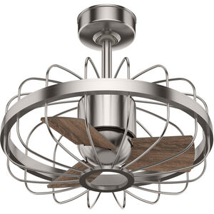 Roswell 16 inch Brushed Nickel with Spiced Chai Oak Blades Ceiling Fan