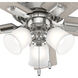 Crystal Peak 44 inch Brushed Nickel with Light Gray Oak/Dark Gray Oak Blades Ceiling Fan