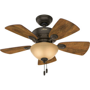 Watson 34 inch New Bronze with Walnut/Cabin Home Blades Ceiling Fan