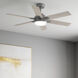 Georgetown 52 inch Matte Silver with Light Gray Oak Blades Ceiling Fan