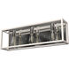 Squire Manor 3 Light 25 inch Distressed White and Chrome Vanity Light Wall Light