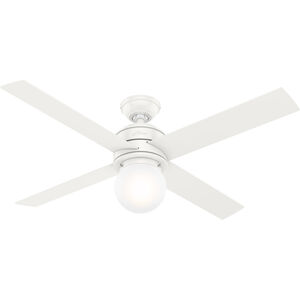 Hepburn 52 inch Matte White with White Grain/Bleached Oak Blades Ceiling Fan