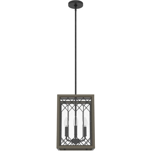 Chevron 4 Light 11 inch Rustic Iron Lantern Pendant Ceiling Light