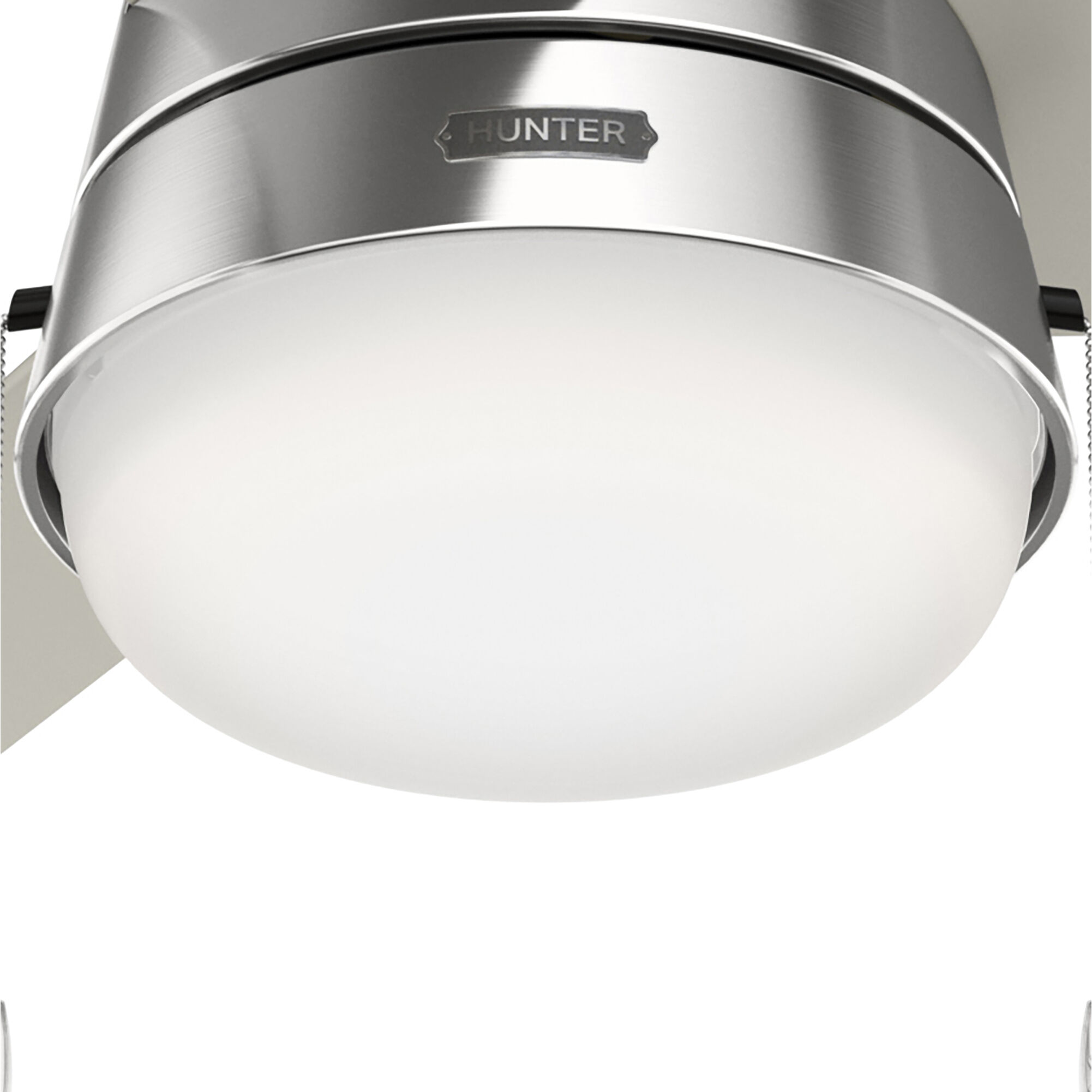 Aker 52 inch Brushed Nickel with Matte Nickel/Light Grey Oak Blades Ceiling Fan