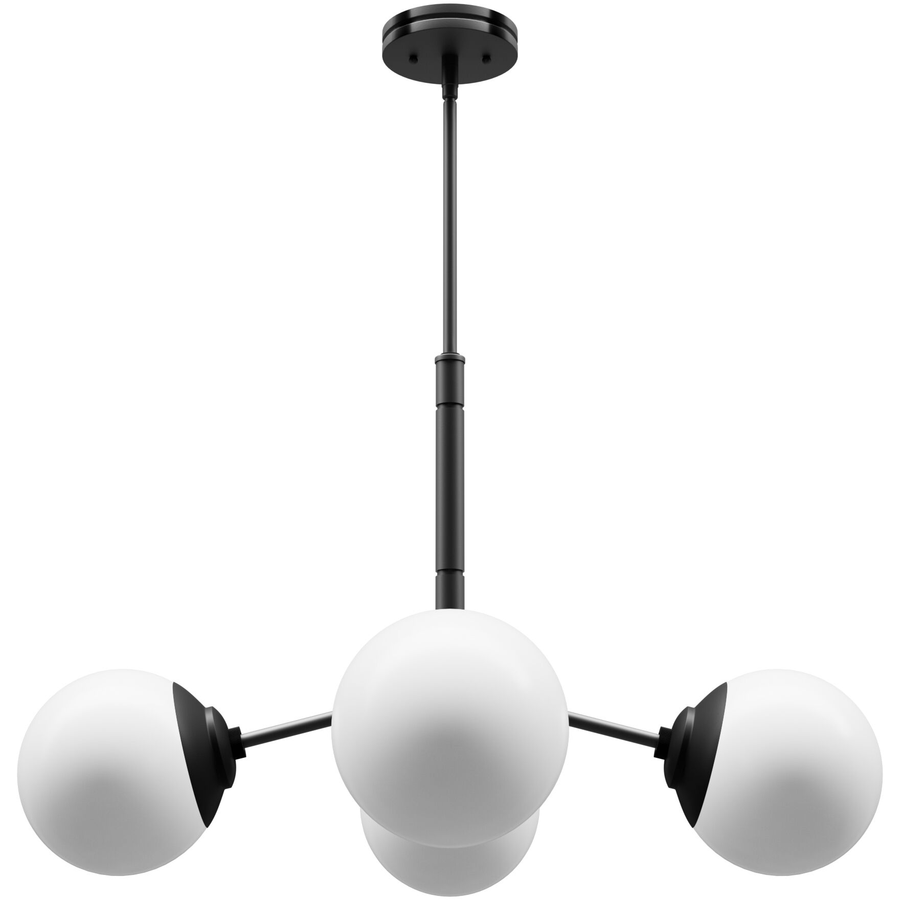 Hepburn 4 Light 30 inch Matte Black Chandelier Ceiling Light, Large