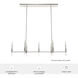 Sunjai 7 Light 48 inch Brushed Nickel Linear Chandelier Ceiling Light