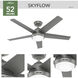 Skyflow 52 inch Matte Silver Outdoor Ceiling Fan