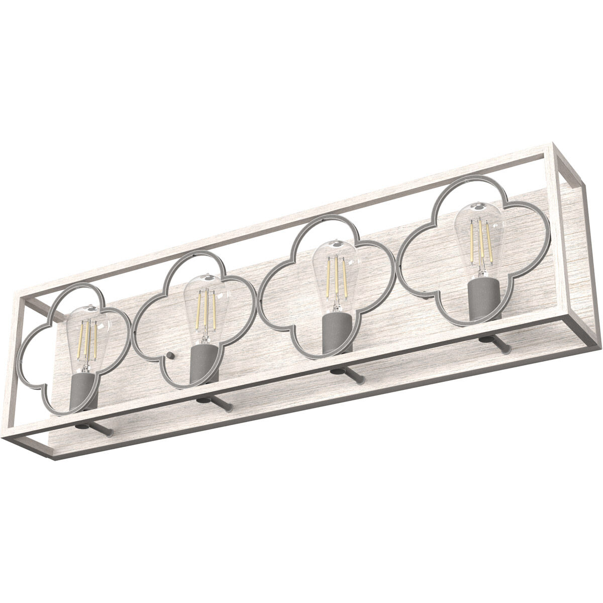 Gablecrest 4 Light 33 inch Distressed White and Painted Concrete Vanity Light Wall Light