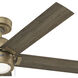 Erling 52 inch Burnished Brass with Warm Grey Oak Blades Ceiling Fan