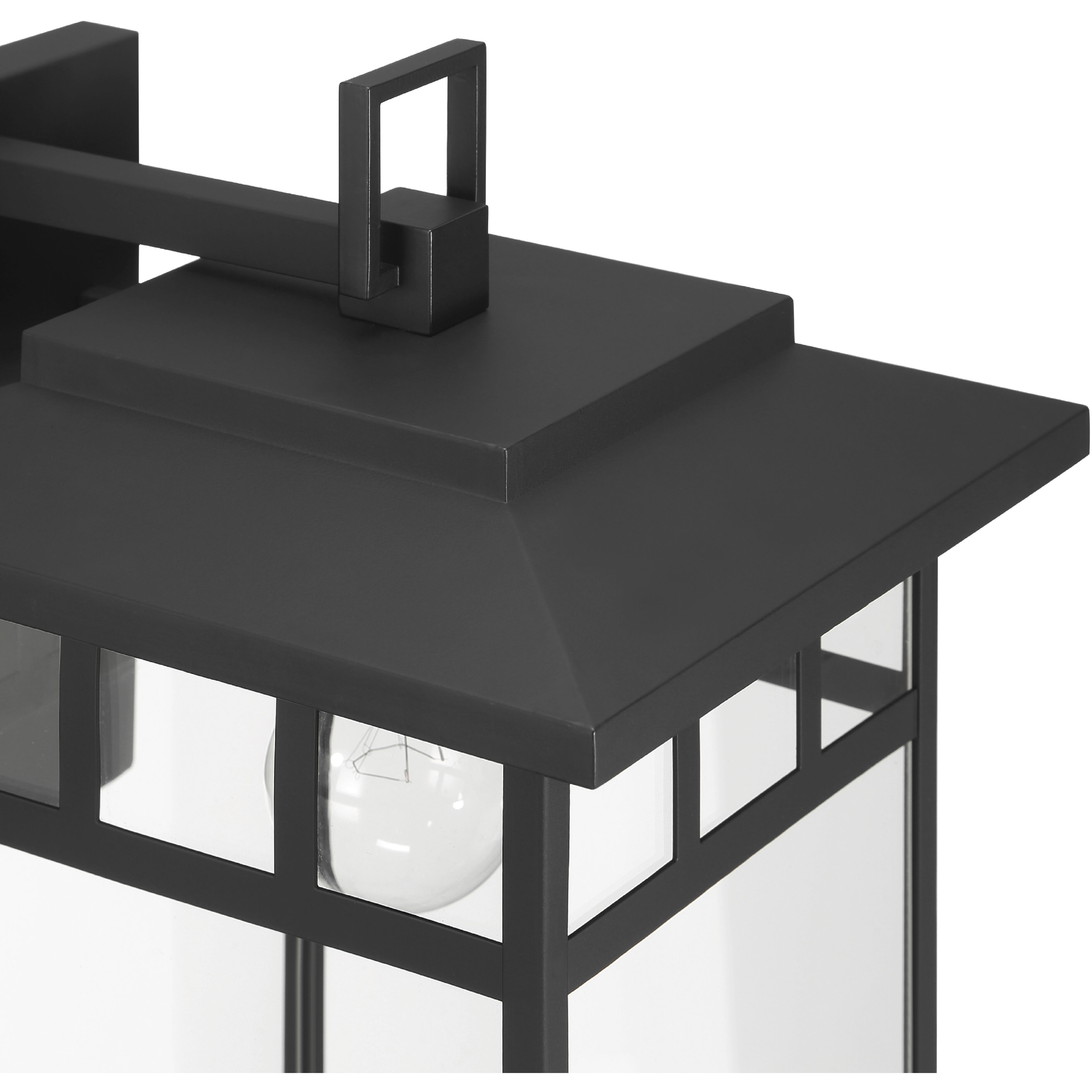 Yancy House 1 Light 17 inch Matte Black Outdoor Wall Light, Large