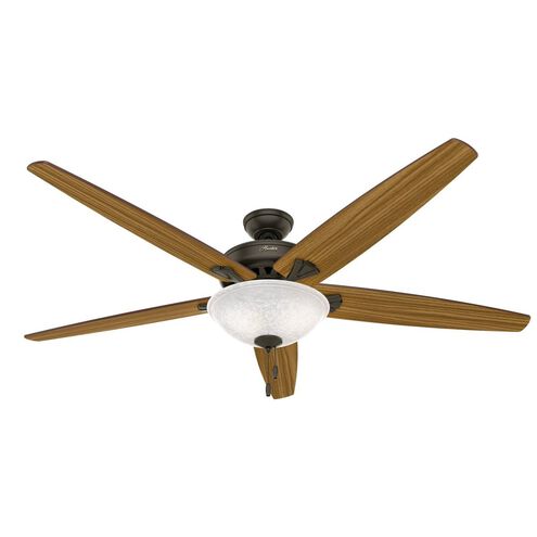 Stockbridge 70 inch New Bronze with Medium Oak Blades Ceiling Fan