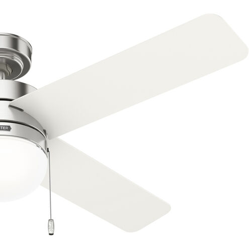 Timpani 52 inch Brushed Nickel with Fresh White Blades Ceiling Fan